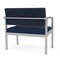 Lesro Lenox Steel Bariatric Chair Metal Frame, Silver, RF Blueberry Back, MD Ink Seat LS1401 - alternate 2